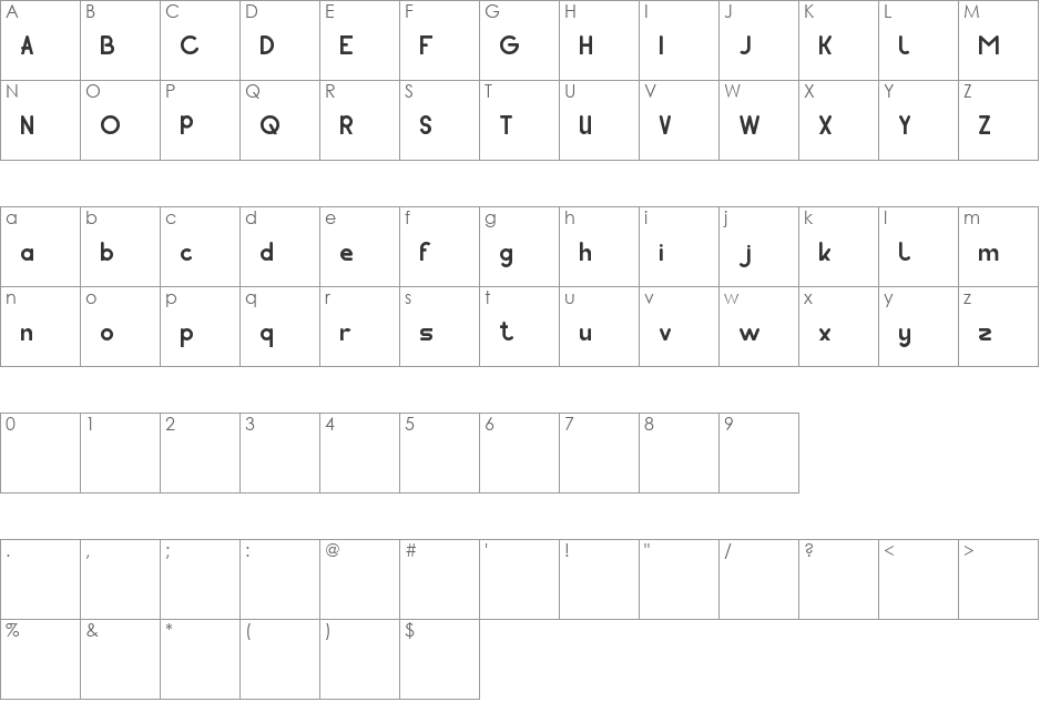 pocket font character map preview