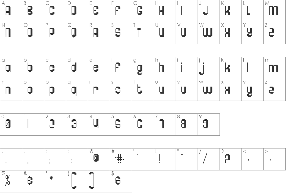 Pogo font character map preview
