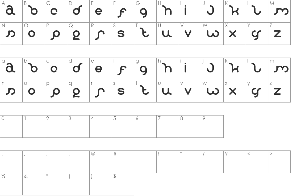 polysoup font character map preview