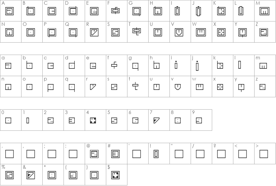 prayer font character map preview