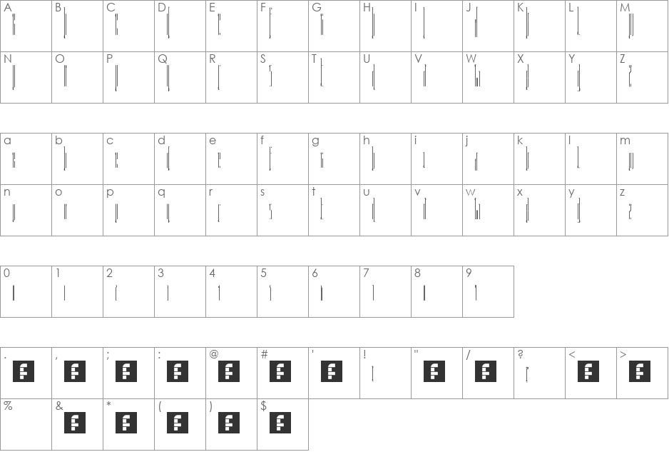 pretty. font character map preview