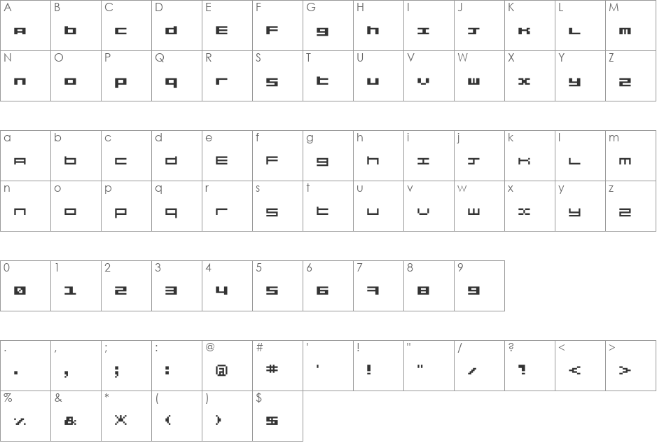 proxy font character map preview