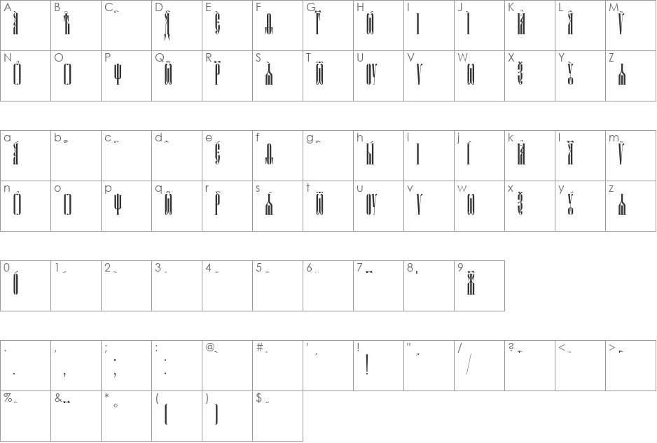 Psaltyr kUcs font character map preview
