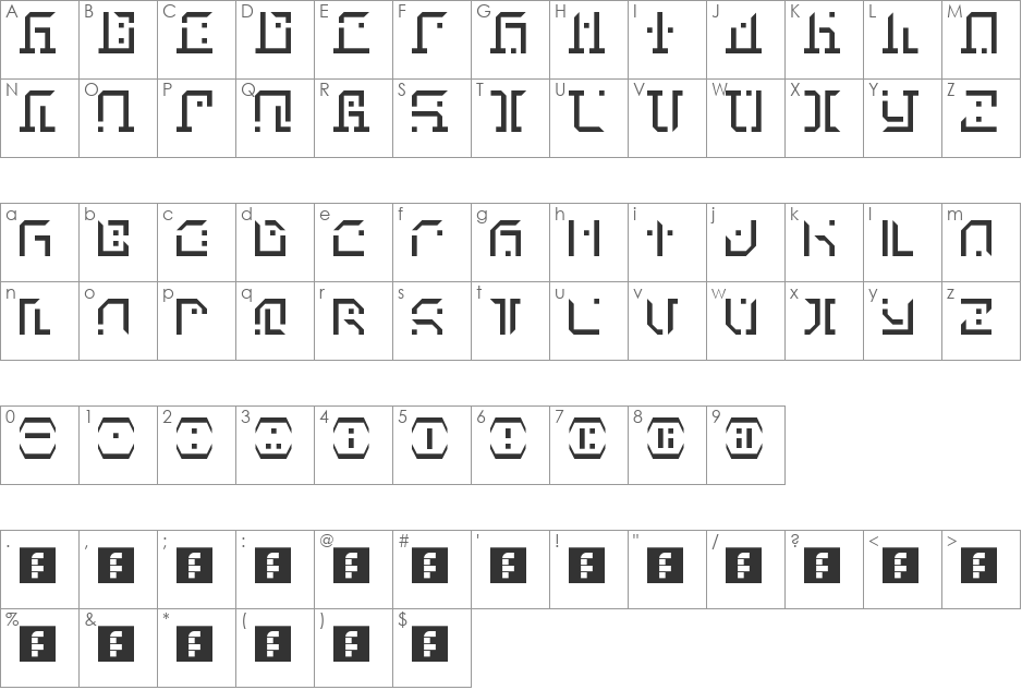 PSO HUm Cyr GF HR font character map preview