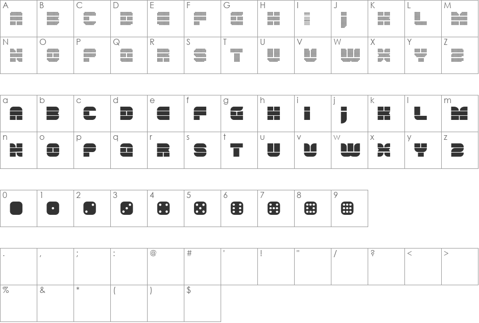 back to the future 4 font character map preview