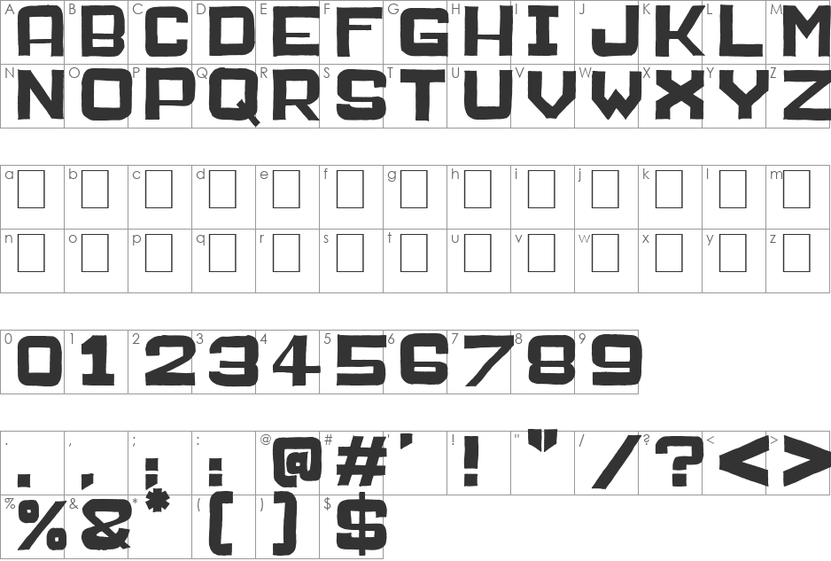 Public Market font character map preview