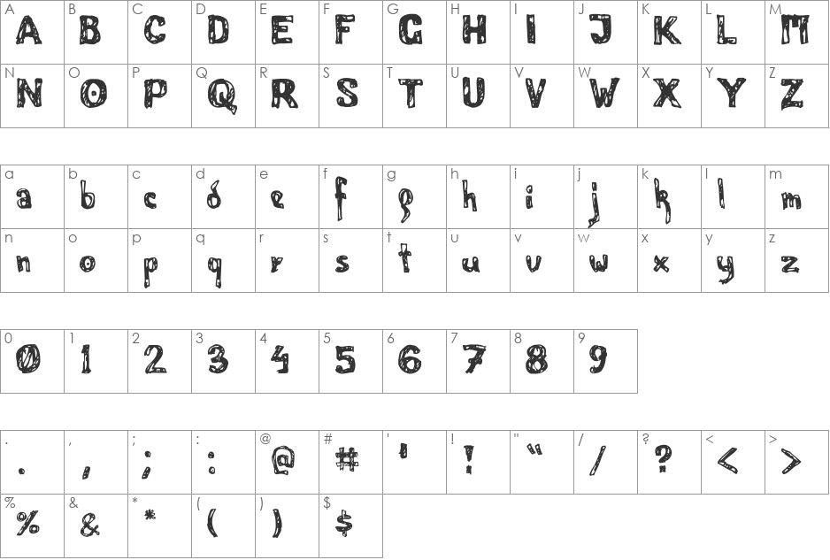 q font character map preview