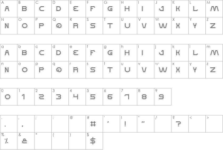 QUALIFIED GOOD font character map preview