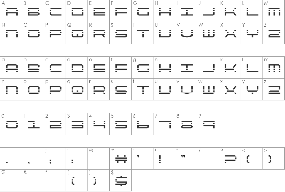 QuickQuick font character map preview