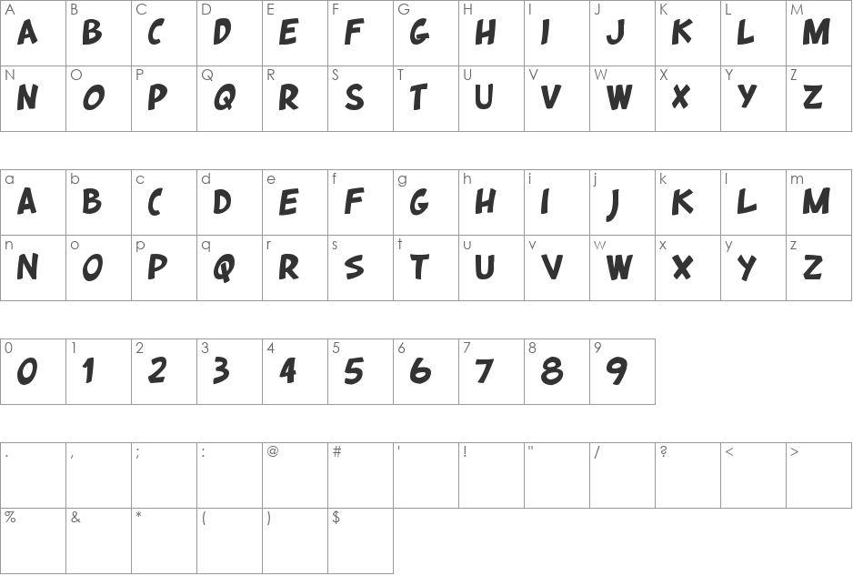 quickstyle font character map preview