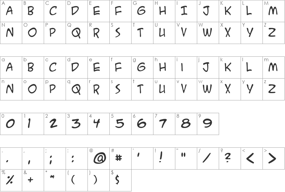 A.C.M.E. Secret Agent font character map preview