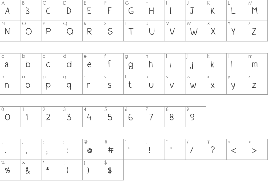 Quixeramobim font character map preview