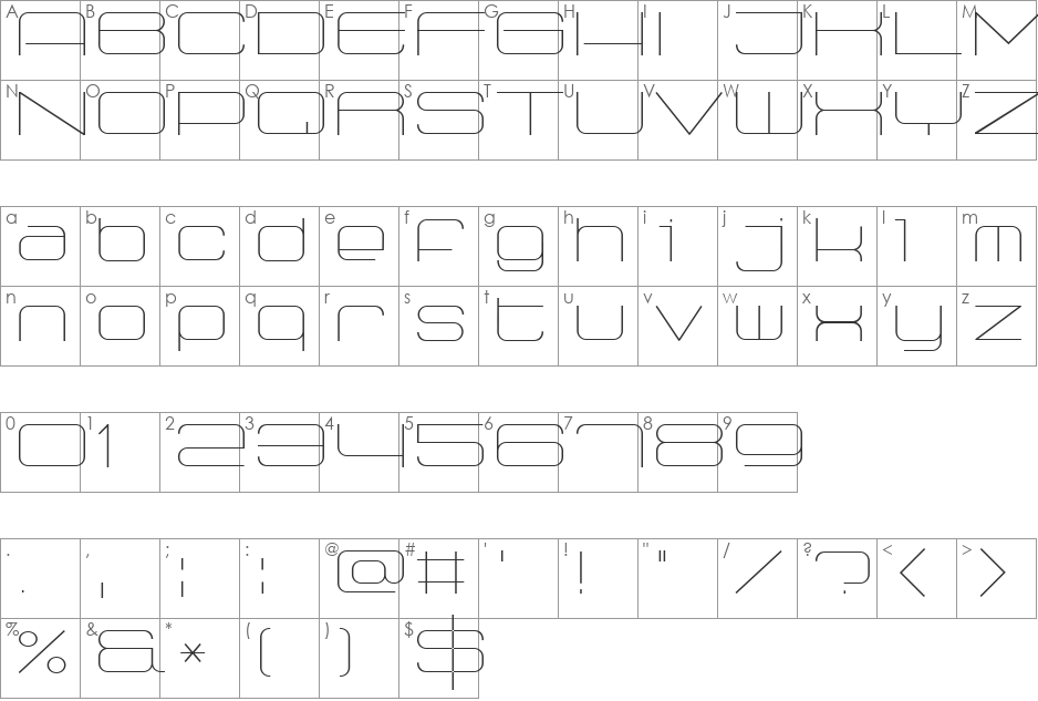 Radio 187.5  font character map preview