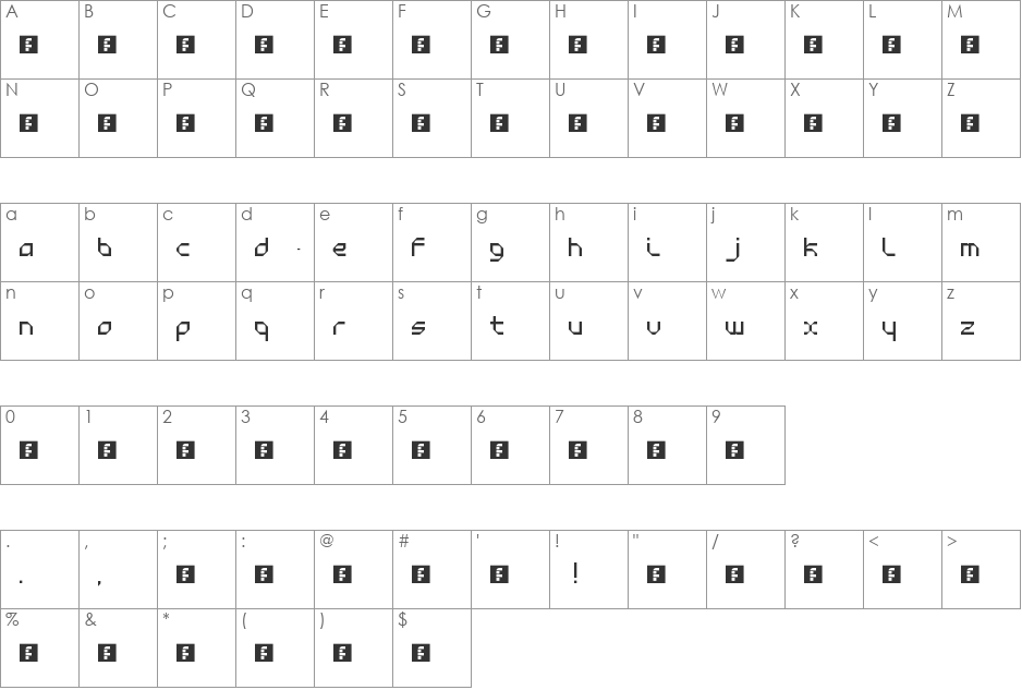 randstad font character map preview