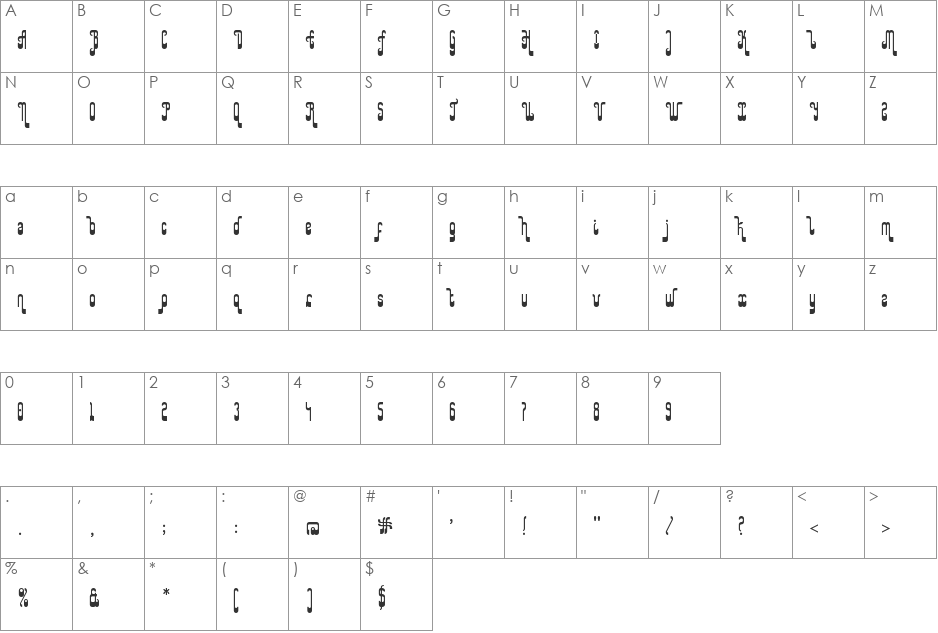 Rap my Hip-Hop font character map preview