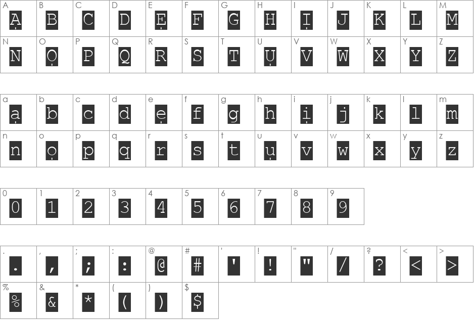 ReadingHelper font character map preview