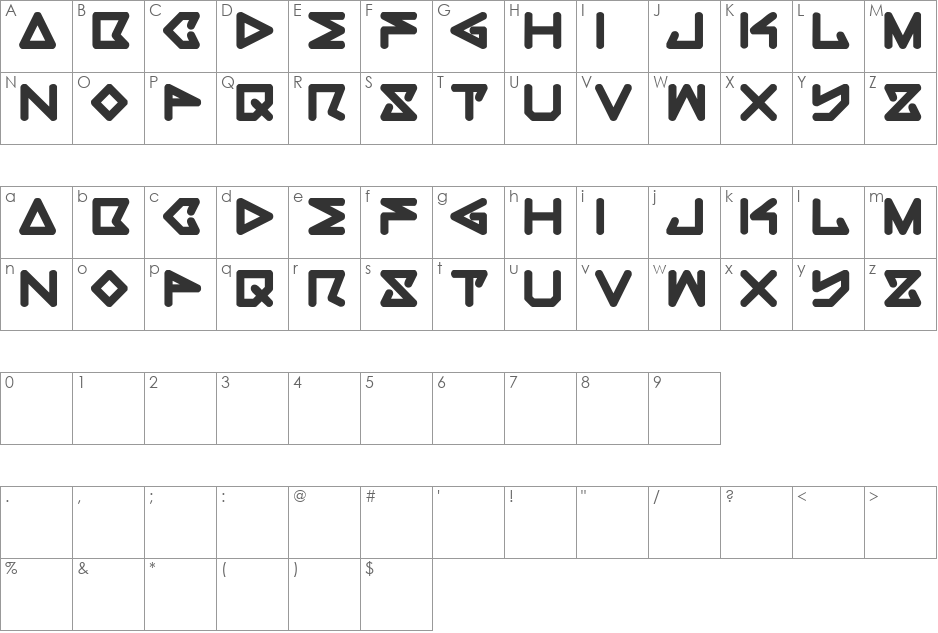 rec font character map preview