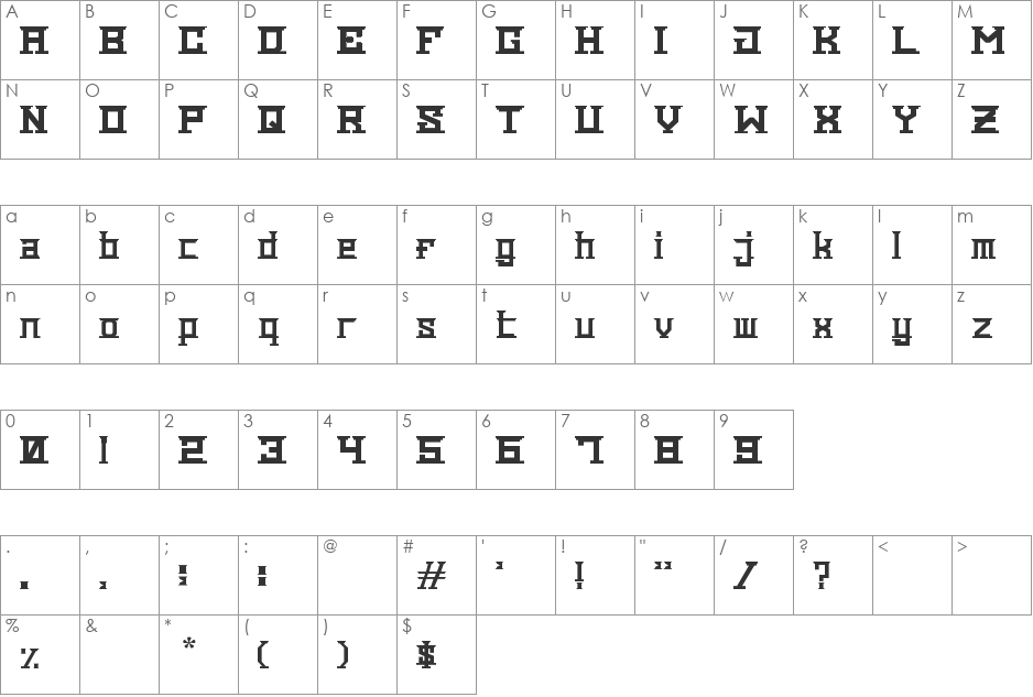 Reichi Goes to Greece font character map preview