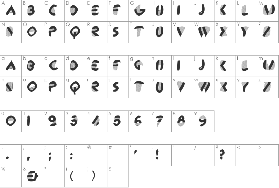 RememberCassandre font character map preview