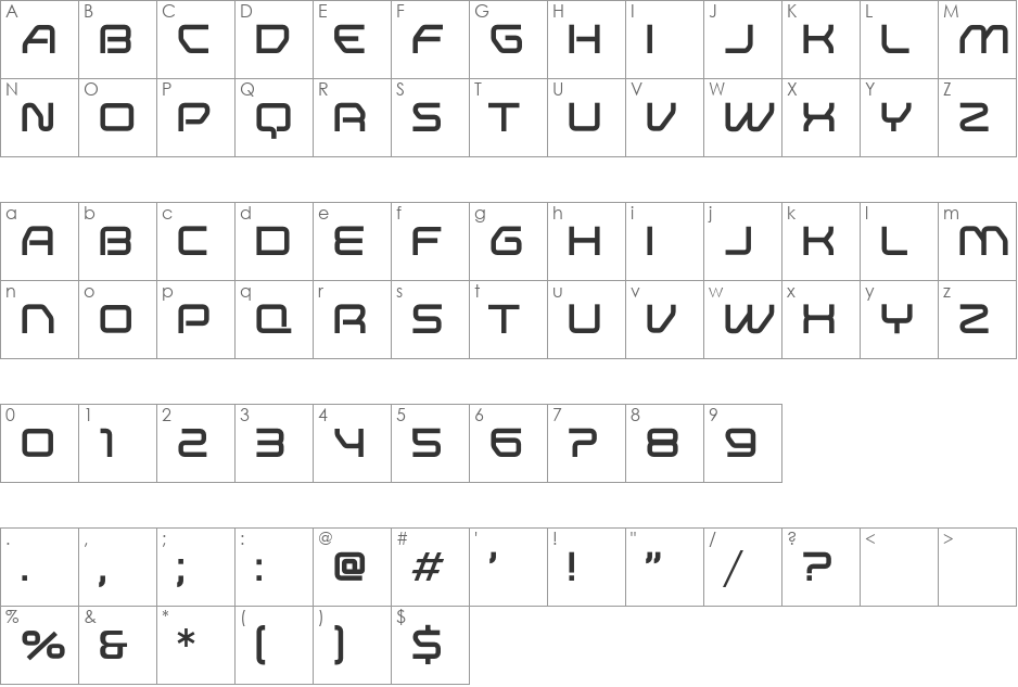 Research Remix font character map preview