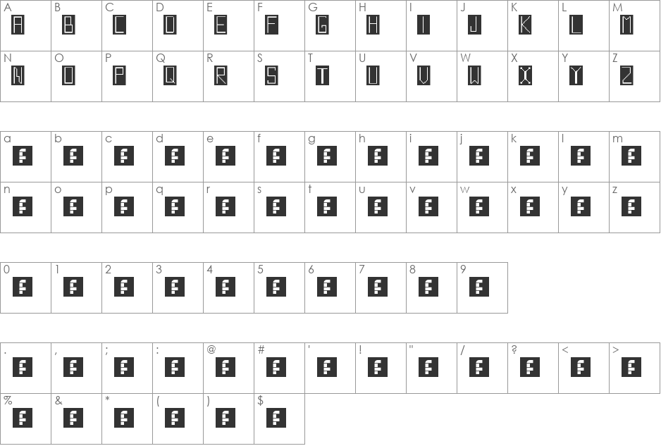 Reverso font character map preview