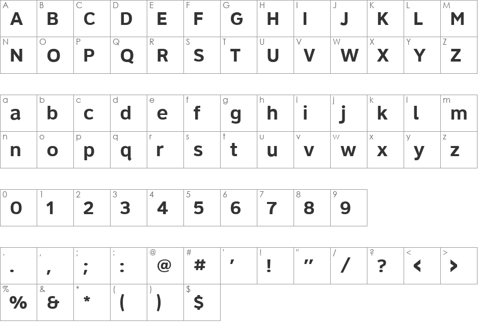 Roadgeek 2005 Series 6B font character map preview