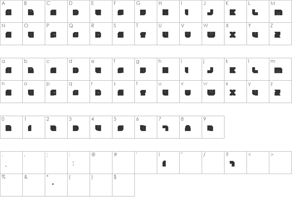 rockdafonkybit font character map preview