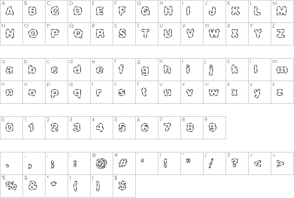 Route font character map preview