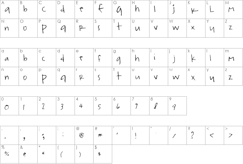 rsfont font character map preview