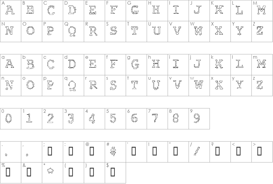 Rubber Biscuit font character map preview