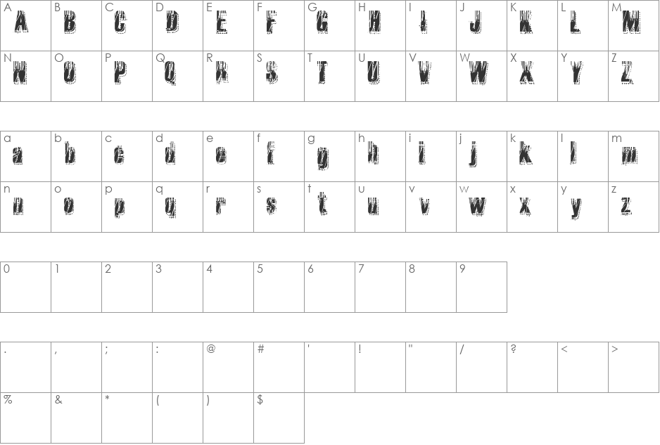 RvD_MICROCODE font character map preview