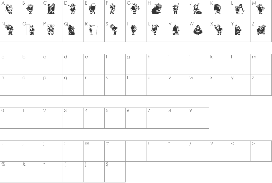 RYP_SNATA1 font character map preview