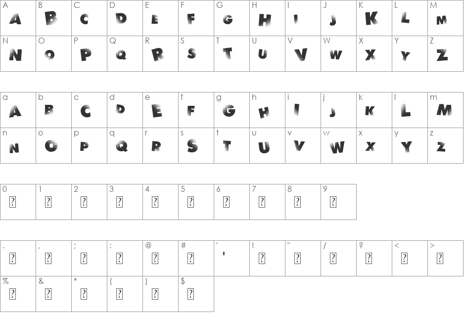Rythm N Blacks font character map preview