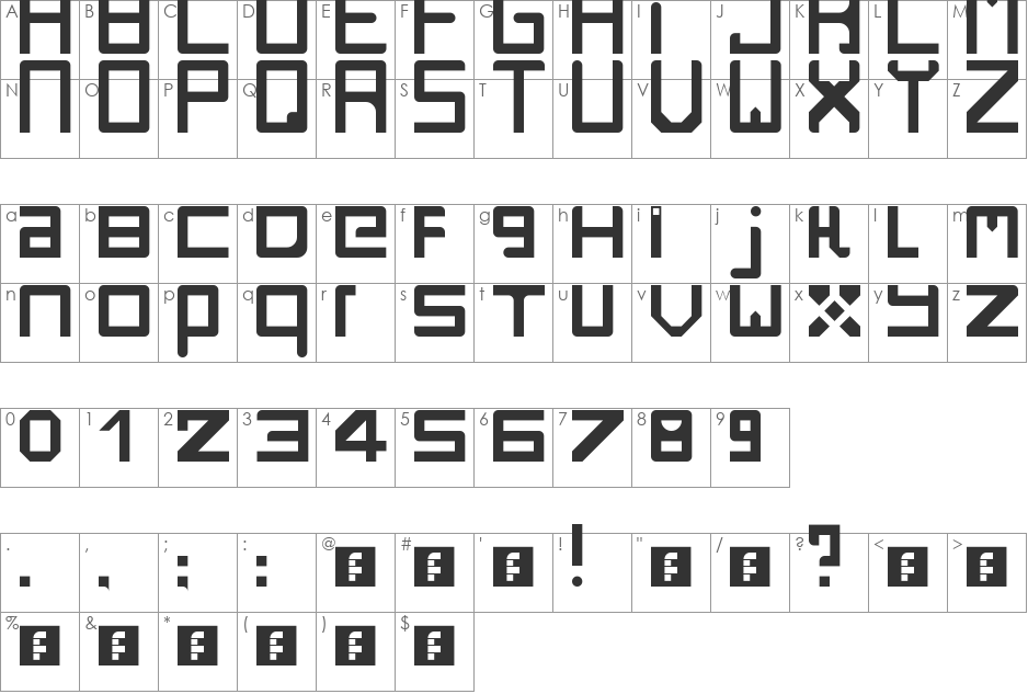 rzrarti font character map preview