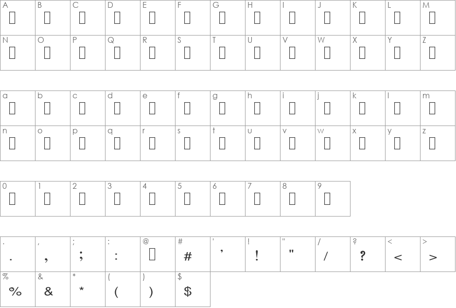 Bangla font character map preview