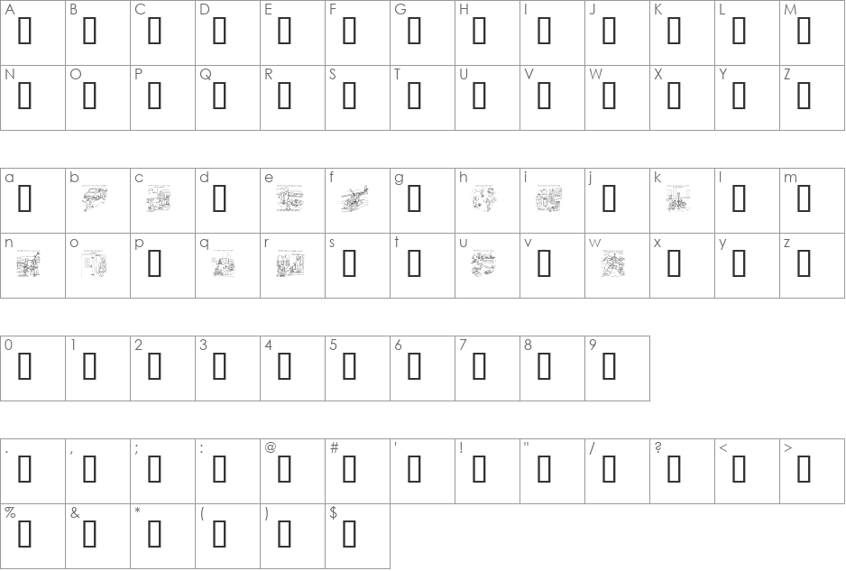 Safety  font character map preview