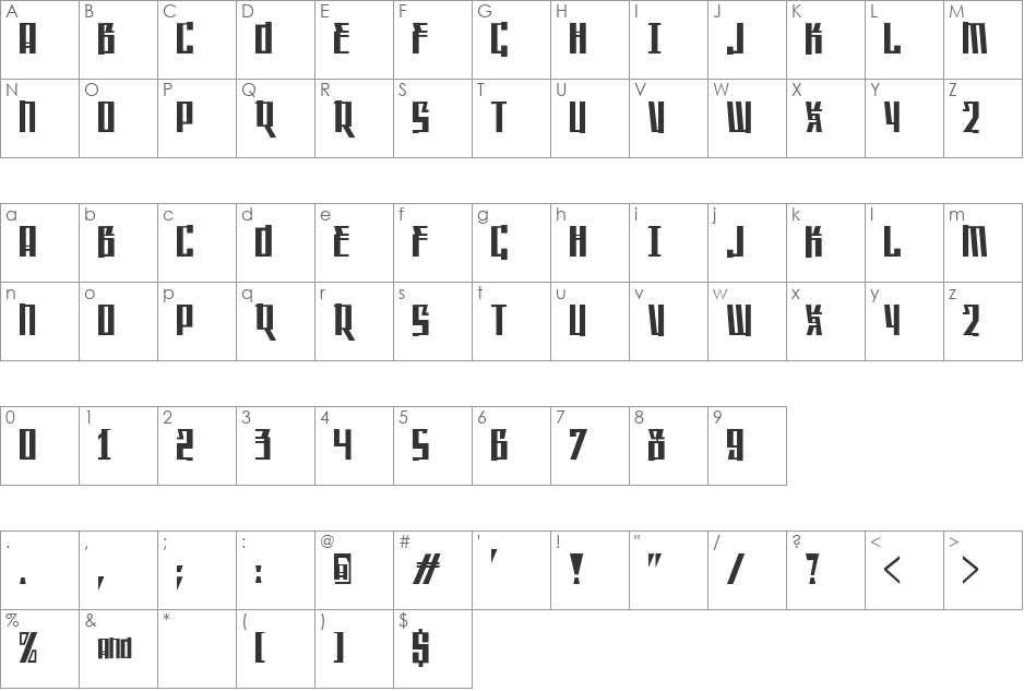 Saffron_Cyr font character map preview