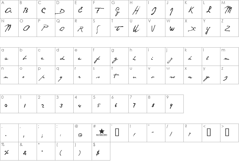 SANTOS DUMONT font character map preview