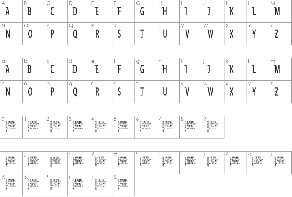 Say Divine font character map preview