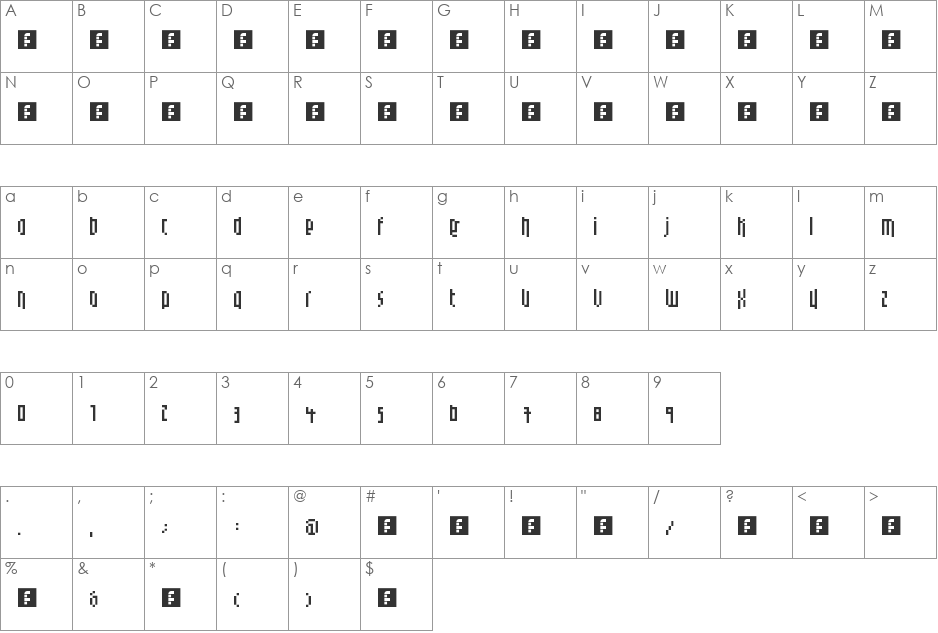 sb_clgrph font character map preview
