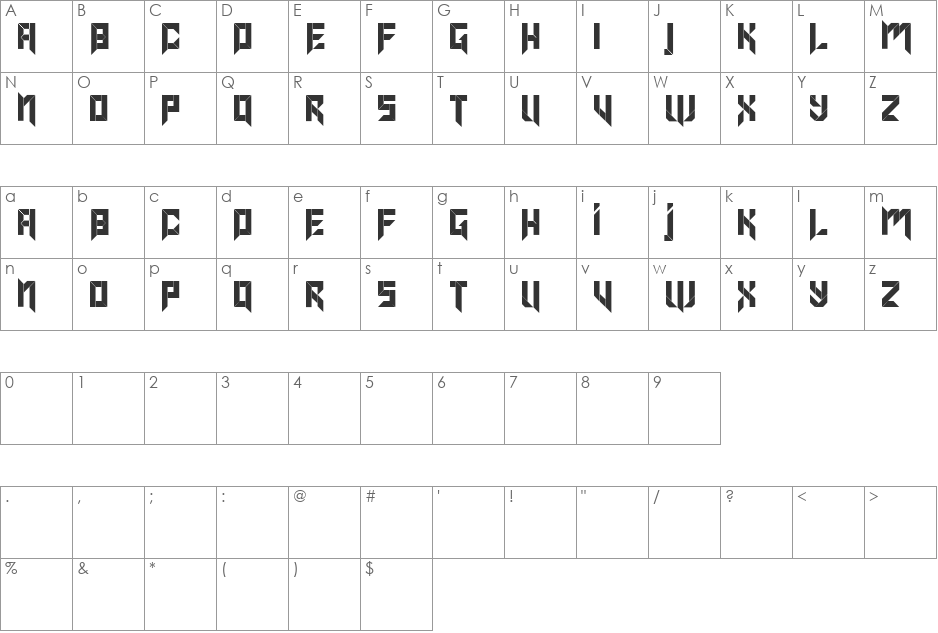 Barbie font character map preview