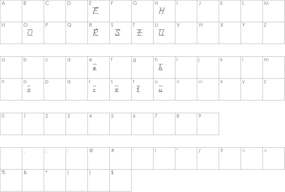 SchoolManuscriptArrowsDemo font character map preview