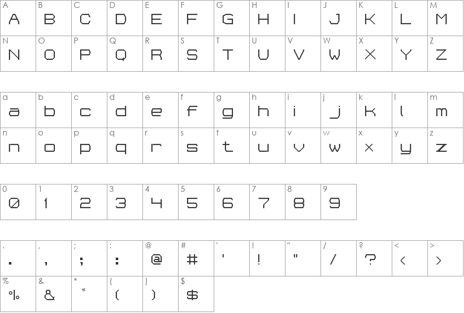 Schutzgitterhaus-Grotesk NBP font character map preview