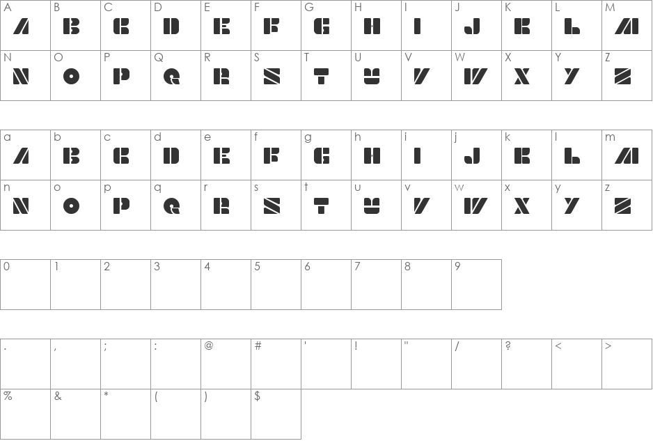 SCIENCE CHANNEL font character map preview