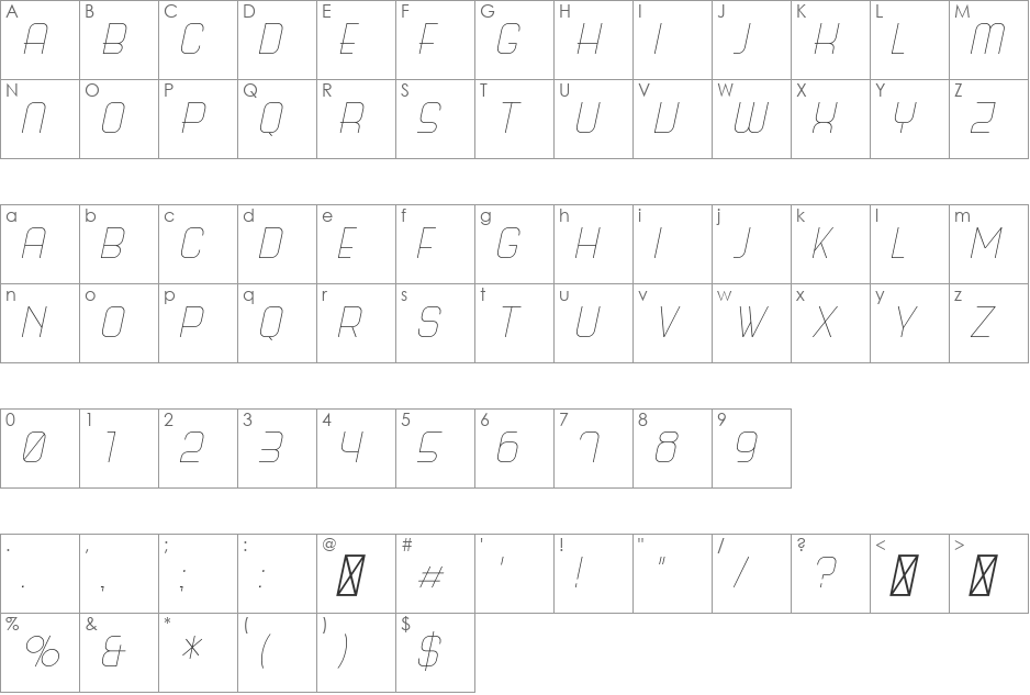 Science Fair font character map preview