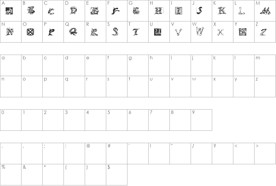 SClayWilson-Beta font character map preview