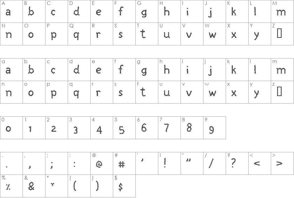 Scooter Boy Demo font character map preview