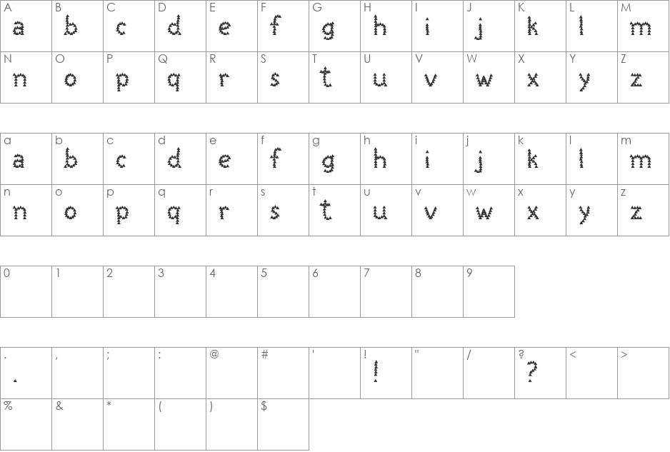 Scooter Boy Free font character map preview