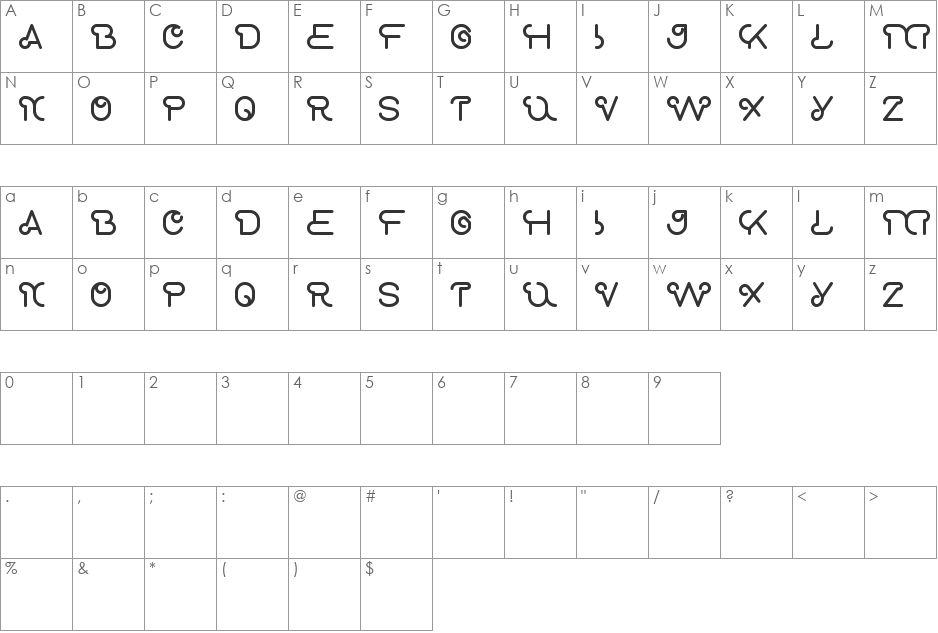 scooter experiment font character map preview