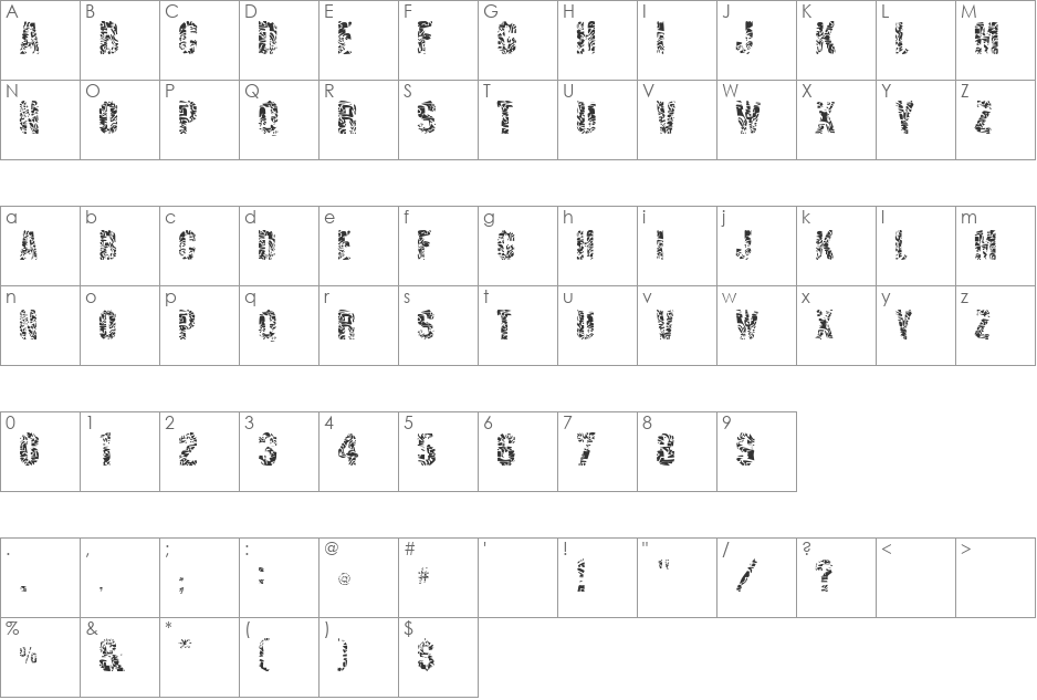 Scraping font character map preview